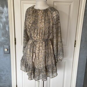 NWT Vici Collection Dress Tie Waist Long Sleeve Dress Medium sold at Nordstrom